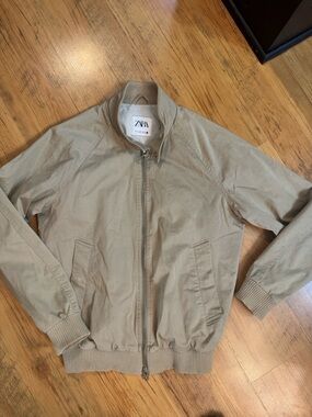 Zara Bomber Jacket Womens Sz M Tan